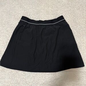 Soybu Black A-Line Skirt with White Trim